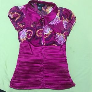 Arden B _ Flowers pink blouse